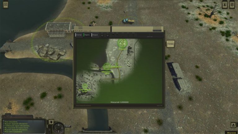Карта мира Atom RPG — мертвый город, ущелье Бед